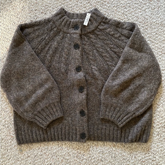Madewell Harwood Cableknit Mockneck Cardigan - Picture 2 of 3